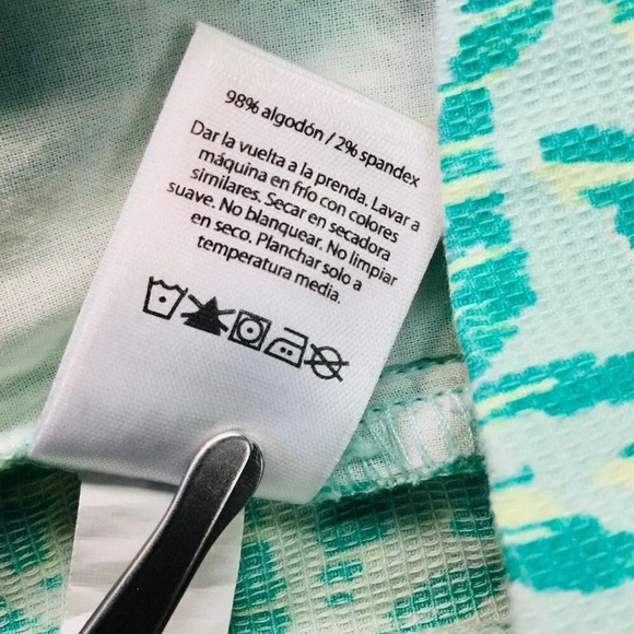 Vineyard Vines Women's Teal Green Nautical Zebra Dayboat Chino Shorts Size 10 - Picture 6 of 11